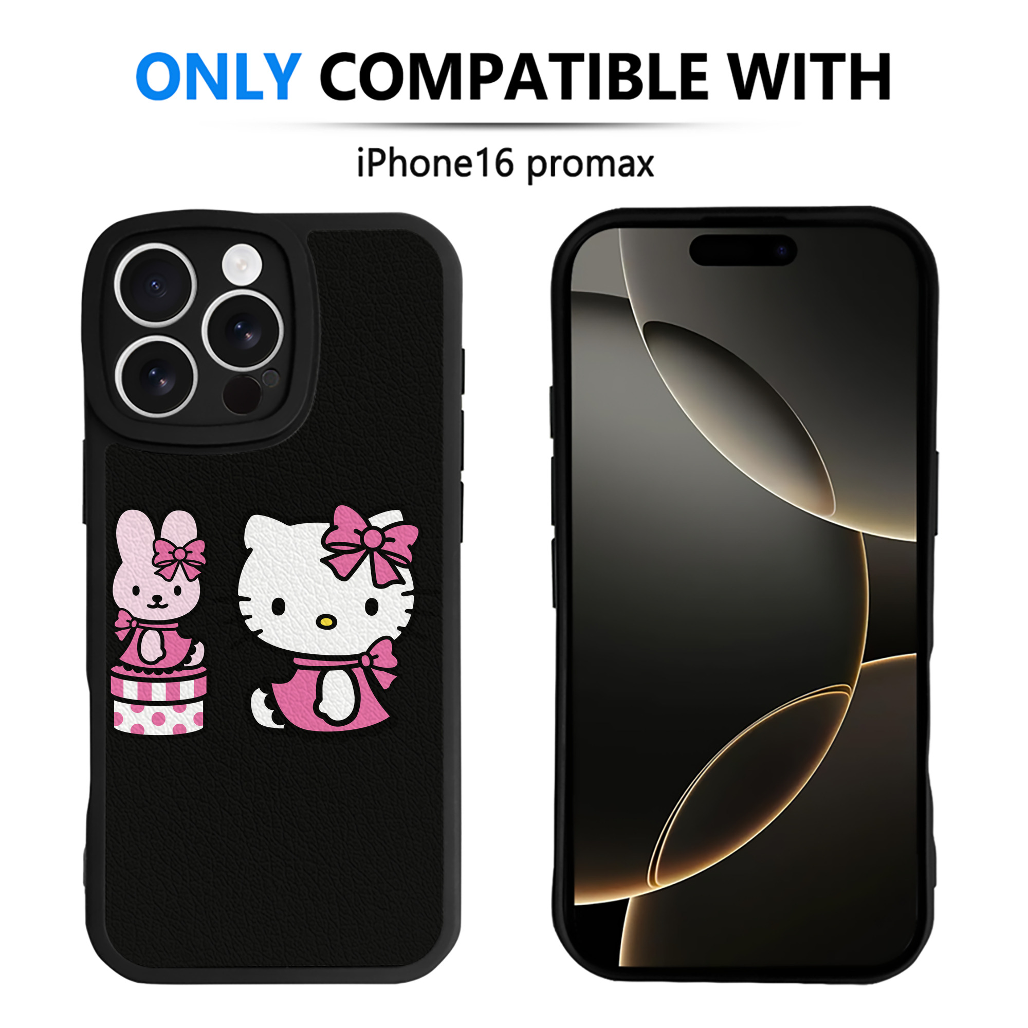 （画像用） Hello Kitty ハローキティ 【iPhone 16シリーズ対応】シリコンスマホケース（レザー調） 材質：シリコン